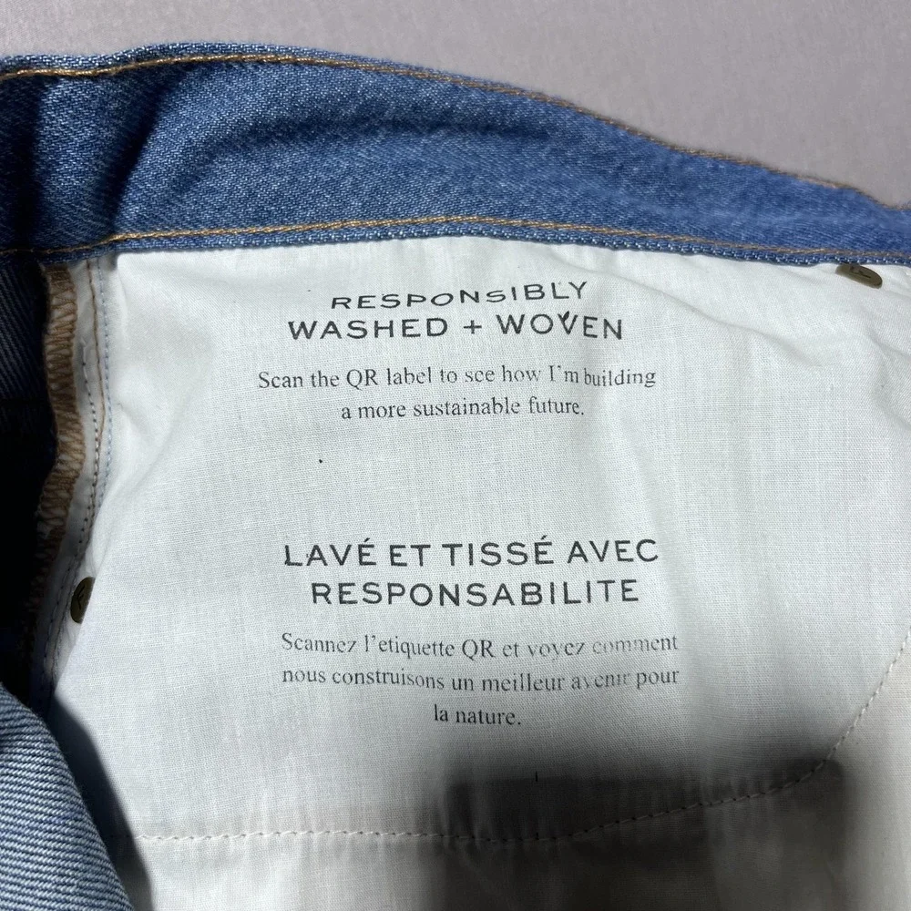 NWT Frame Atelier Pixie Pieced Patchwork Wide Leg Denim Jeans 34 High Rise 37x31
